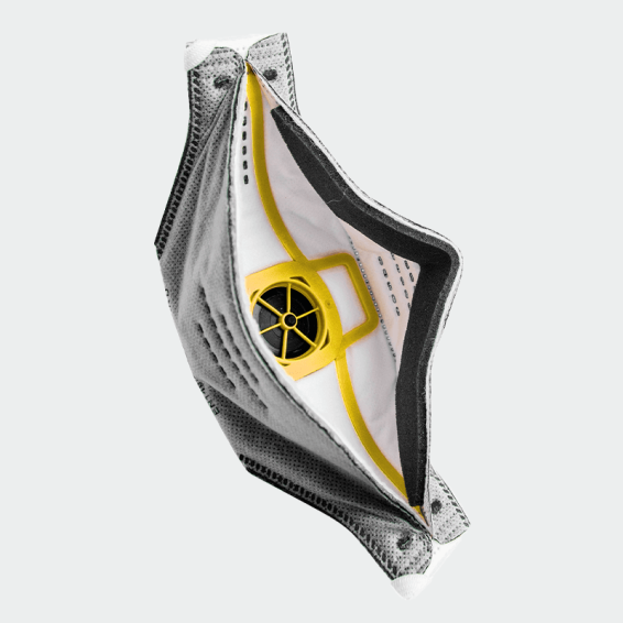 Еднократна маска FFP2 с Typhoon™ клапан SPRINGFIT™ FFP2 - Бял цвят
