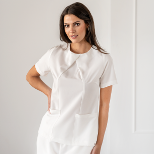 Scrub top VICTORIA - White color