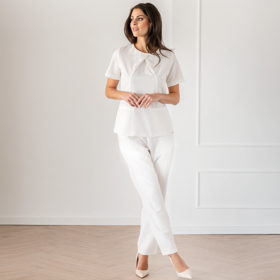 Scrub trousers VIOLA B - White color