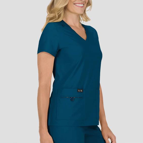 Scrub top KATIE TOP 374 - Caribbean Blue color