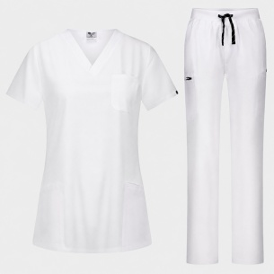 Scrub set BELLA - White color