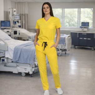 Scrub set BELLA - Buttercup Yellow color 2