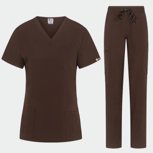 Scrub set BELLA - Dark Chocolate color