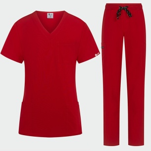 Scrub set BELLA - Paris Red color