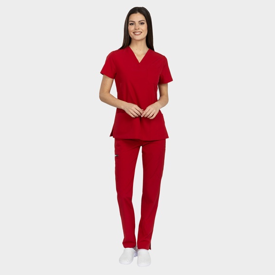 Scrub set BELLA - Paris Red color