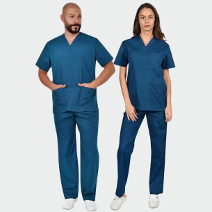 Scrub set CESARE - Caribbean Blue color 2