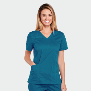Scrub top CORE STRETCH WWE4710 - Caribbean Blue color