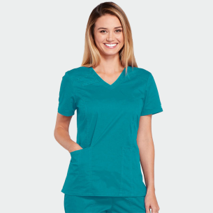Scrub top CORE STRETCH WWE4710 - Teal color