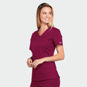 Scrub top CORE STRETCH WWE4710 - Wine color 2