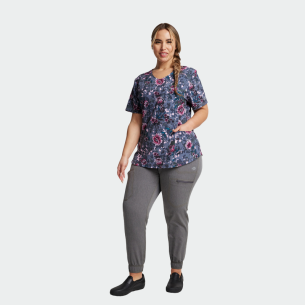 Scrub top DK623 - print Flor-get About It 2