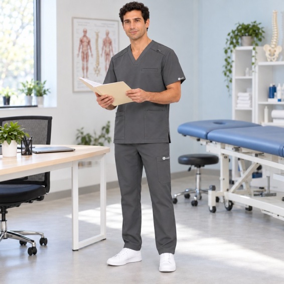 Scrub set DIEGO - Charcoal color