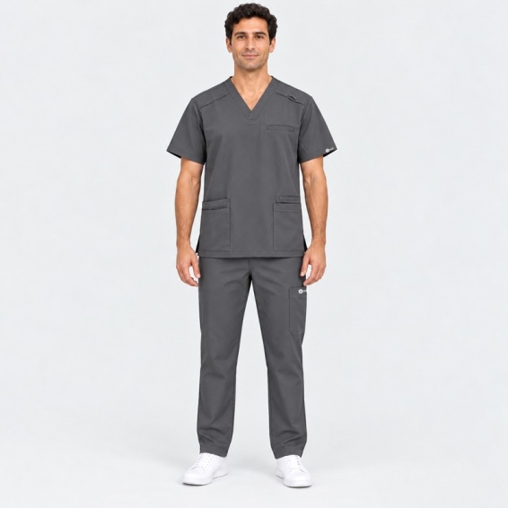 Scrub set DIEGO - Charcoal color