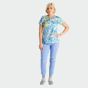 Scrub top GENUINE CK678 - print Paisley Punch 2