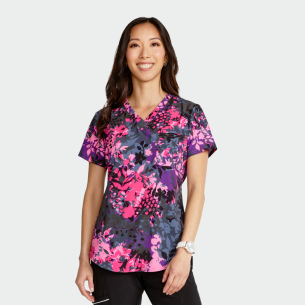 Scrub top GENUINE CK664 - print Brilliant Botanicals