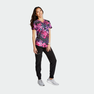 Scrub top GENUINE CK664 - print Brilliant Botanicals 2