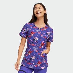 Scrub top HS821 - print Cheers Witches