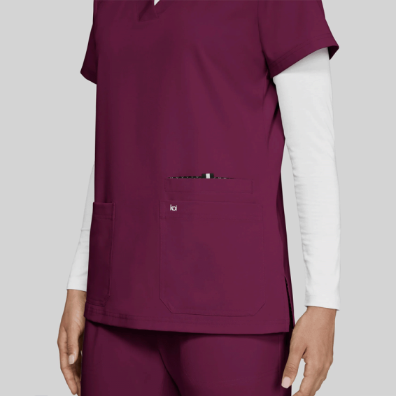 Scrub top HUSTLE AND HEART TOP 1019 - Wine color