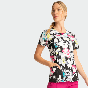 Scrub top INFINITY CK609 - print Inky Garden 2