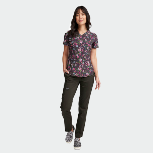Scrub top CK703 - print Romantic Garden 2