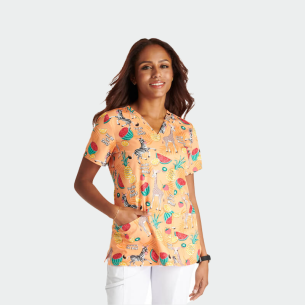 Scrub top CK671 - print You're The Zest!