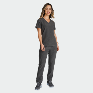 Scrub top CK748A - Heather Grey color 2