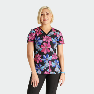 Scrub top CK793 - print Floral Flashback
