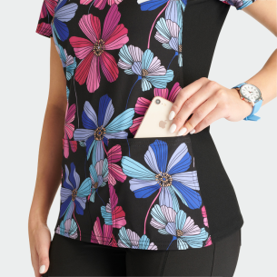 Scrub top CK793 - print Floral Flashback 2