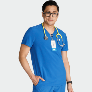 Scrub top CK824A - Royal Blue color 2