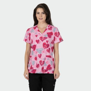 Scrub top ISABELLA - print Love Is In The Air 2