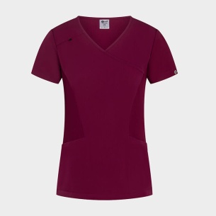 Scrub top JUSTINA - Wine color