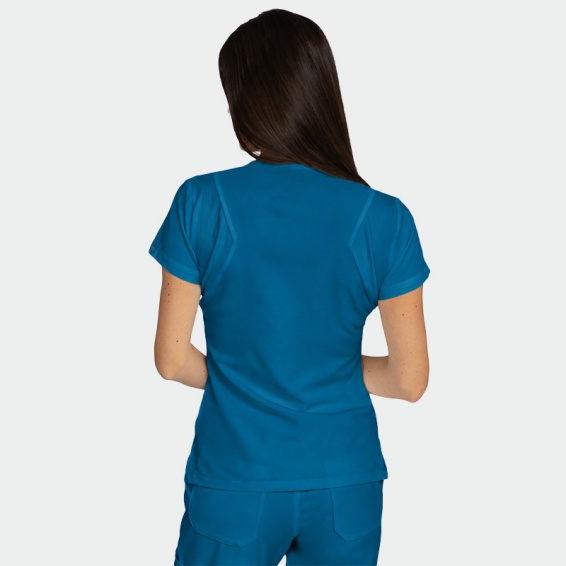 Scrub top JUSTINA - Caribbean Blue color