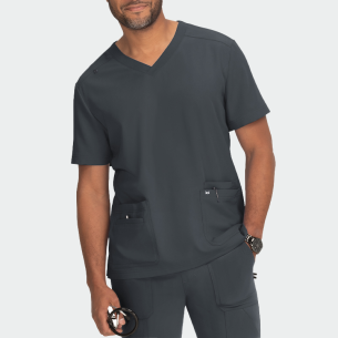 Scrub top FREE TO BE TOP 672 - Charcoal color
