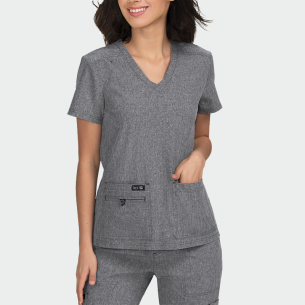 Scrub top BECCA TOP 373 - Heather Grey color