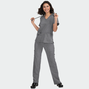 Scrub top BECCA TOP 373 - Heather Grey color 2