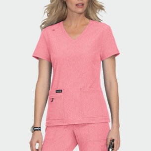 Scrub top BECCA TOP 373 - Heather Soft Pink color