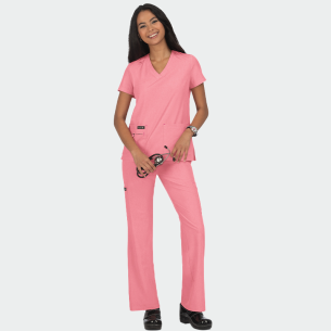 Scrub top BECCA TOP 373 - Heather Soft Pink color 2