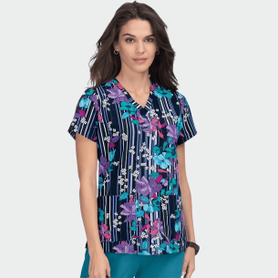 Scrub top NEXT GEN 1029PR - SFO - print Striped Floral