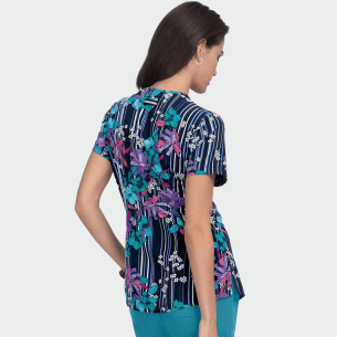 Scrub top NEXT GEN 1029PR - SFO - print Striped Floral 2