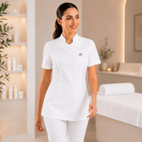Scrub top MARCELLA - White color