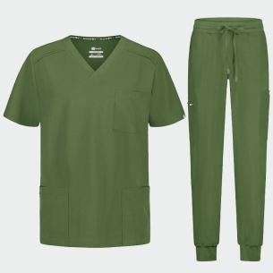 Scrub set MATTEO - Olive color