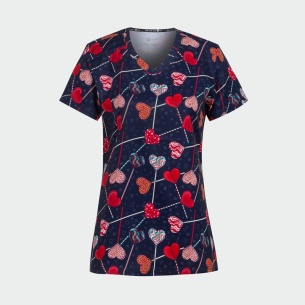 Scrub top MELINA - print Lollipops