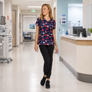 Scrub top MELINA - print Lollipops 2