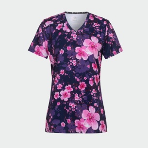 Scrub top MELINA - print Cherry Blossoms