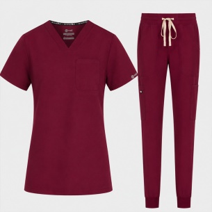Scrub set NAOMI - Bordeaux color