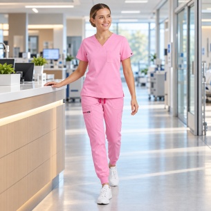 Scrub set NAOMI - Candy Pink color 2