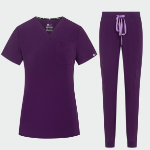 Scrub set NAOMI - Eggplant color