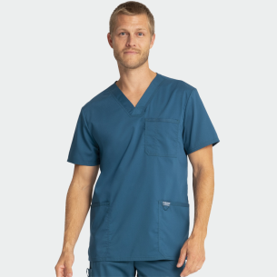 Scrub top REVOLUTION WWE670 - Caribbean Blue color