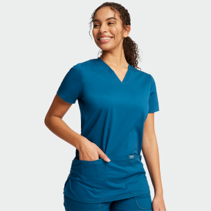 Scrub top REVOLUTION WWE620 - Caribbean Blue color