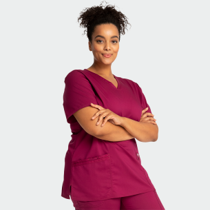 Scrub top REVOLUTION WWE620 - Wine color