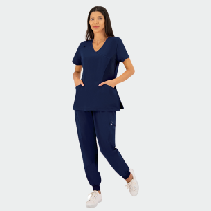 Scrub trousers RICCI - Navy color 2